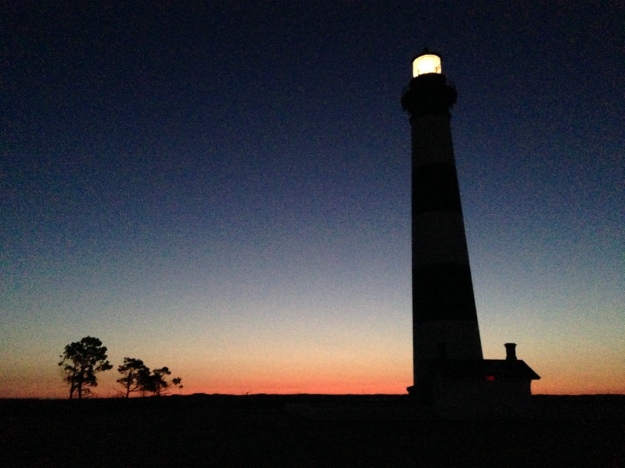 Bodie Island Lighthouse in pre-dawn light